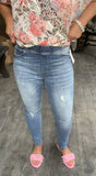 Missy Pull on Medium Wash Jeans/Restock S M 2X