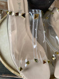 Clear and Gold Studded Wedges 6-10