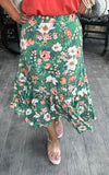 Summer Love Ruffle Skirt in Kelly Green S-L