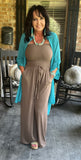 Strapless Jumpsuit in Mocha L XL