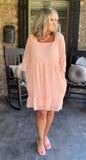 Pretty in Peach Lace Dress S M