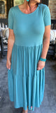 Simply Sweet Dress in Dusty Teal S-3X