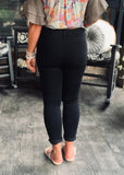 Pull Up Black Denim Capris- S 2X 3X