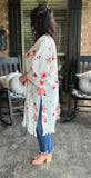 Forever Free Embroidery Kimono in White/Restock S-L