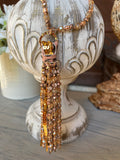 Emma Tassel Necklace in Rose Gold