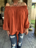 Riviera Ready Blouse in Rust M L