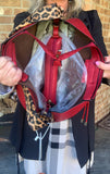 Side of Leopard Handbag in Red