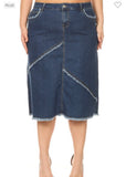 Free Spirit Denim Skirt L 2X 3X
