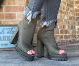 Monclair Peep Toe Booties