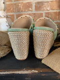 Sage Green Studded Wedges 5.5-8.5