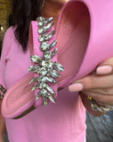 Bubblegum Pink Crystal Mules