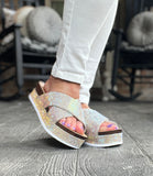 Glitzy Crystal Wedges in Champagne