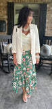 Summer Love Ruffle Skirt in Kelly Green S-L