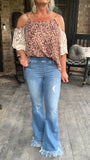 Farrah Pull on Flares Medium Wash M