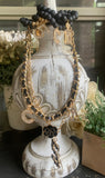 Black Gold Charm Necklace Set