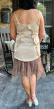 Pretty Ruffle Cami in Taupe