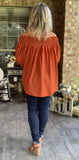 Riviera Ready Blouse in Rust M L