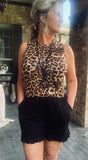 The Julie Leopard Romper S L XL