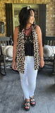 Leopard Obsessed Draped Vest M L 2X