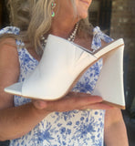 Tara Heels in White 5.5 -8.5