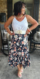 Summer Love Ruffle Skirt in Navy S-L