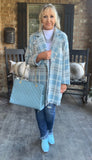 Bethany Blue Patent Boots 5.5 -8
