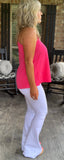 Care Free Blouse in Hot Pink S and M