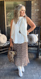 Pleated Leopard Skirt s