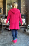 Hot Pink Mid Length Cardigan M/L