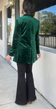 Emerald Green Velvet Blazer