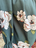 Olive Floral Blouse