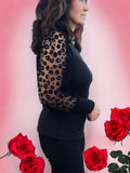 Precious Puff Sleeve Leopard Top S-2X