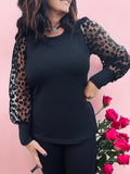 Precious Puff Sleeve Leopard Top S-2X