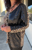So Chic Sequin Leopard Top