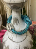 Turquoise Crystal Magnetic Knot Bracelet