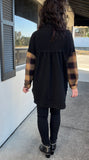 Cassie Black Plaid Shacket S-XL