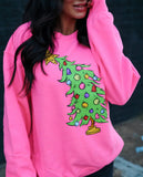 Neon Pink Who Christmas Sweatshirt