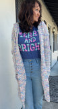 Plaid Merry and Bright Long Sleeve T