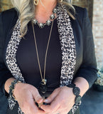 Rosalyn Blazer in Black/Leopard