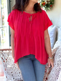 Everyday Sweet Top in Red/Coral S-L