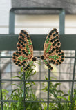 Green Rhinestone Butterfly Stud Earrings