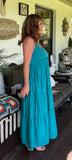 Tiered Ruffle Dress in Teal