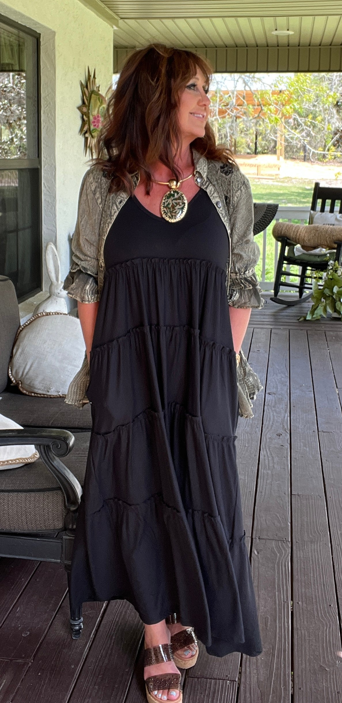 ワンピース FRILL CACHECOEUR DRESS Nina Leonard Women's Sheer Polka-Dot High-Low Dress L6757A M