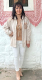 All Things Bling Jacket in Sand Rose Gold