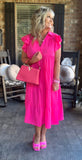 Beautiful Day Dress in Barbie Pink S M XL