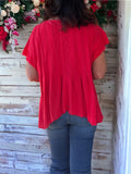 Everyday Sweet Top in Red/Coral