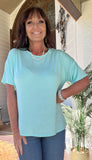 Vintage Spring Lace Top in Mint S-L