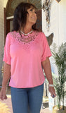 Vintage Spring Lace Top in Rose S L