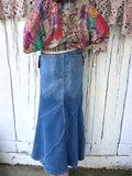 Southern Gypsy Denim Elastic Waist Skirt
