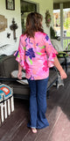 Tropical Neon Blouse S M